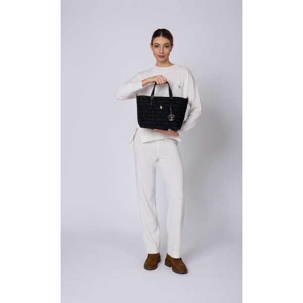 US Polo Assn. Τσάντα χειρός Jacquard Black US Polo Assn. Τσάντα χειρός Jacquard Black