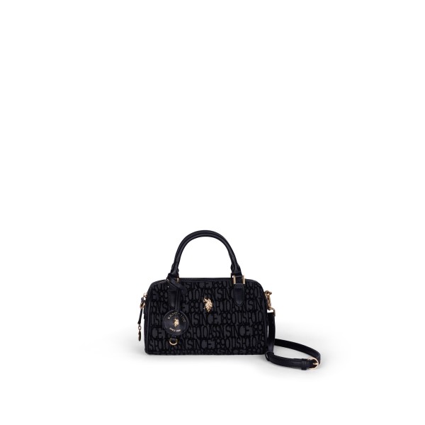 Τσάντα ώμου Jacquard Black US Polo Assn. Τσάντα ώμου Jacquard Black
