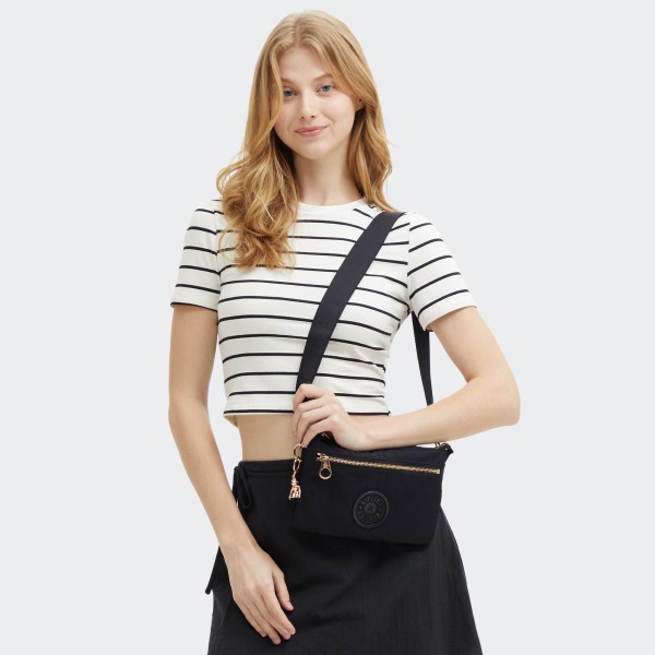 Kipling Τσαντάκι ώμου Riri Zip Black Rose Spice Kipling Τσαντάκι ώμου Riri Zip Black Rose Spice